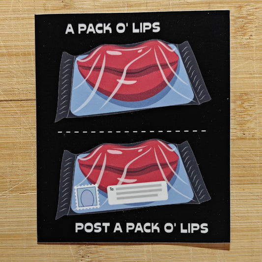 A Pack O' Lips Sticker