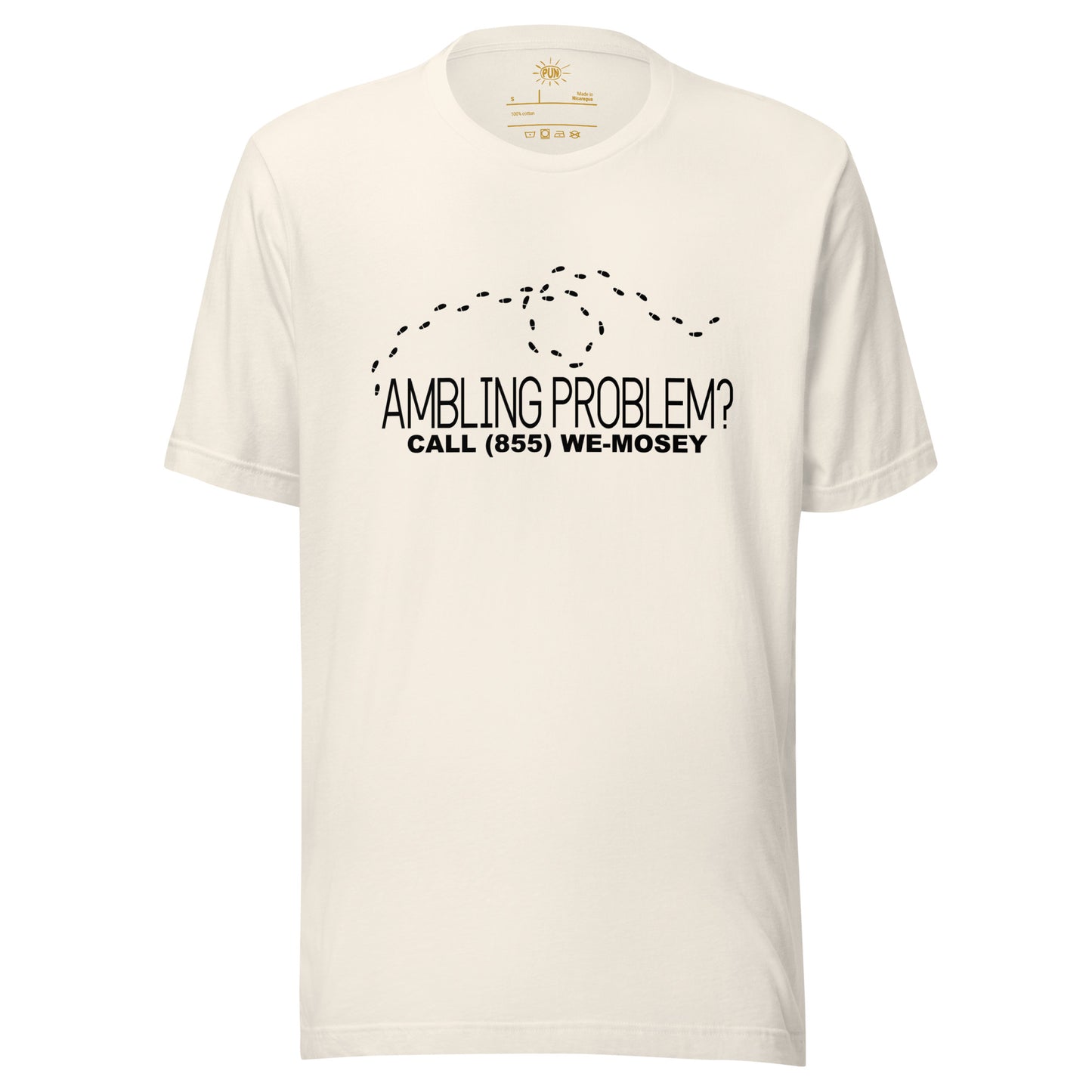 Ambling Problem T-shirt - Vintage White