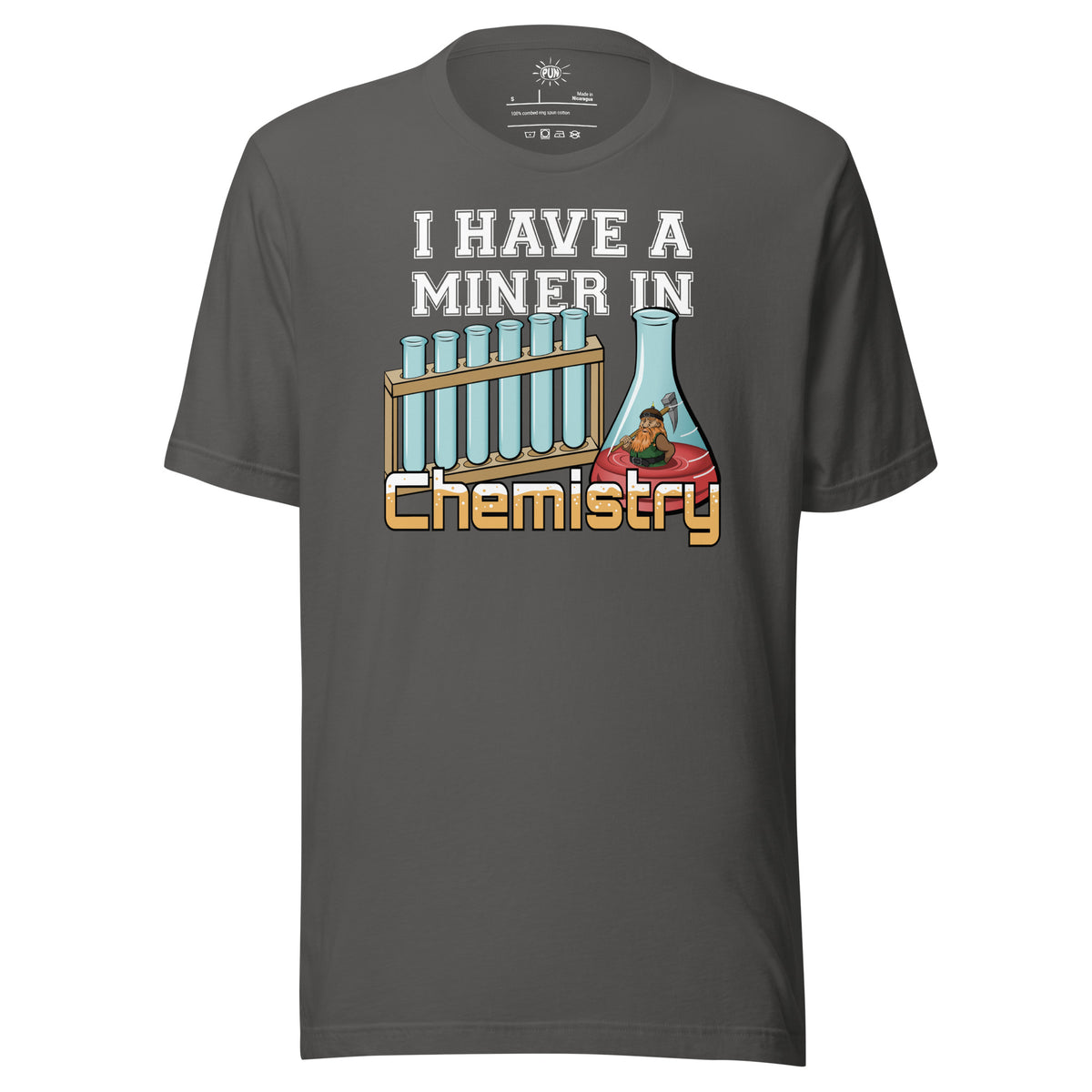 Miner in Chemistry T-shirt - Asphalt