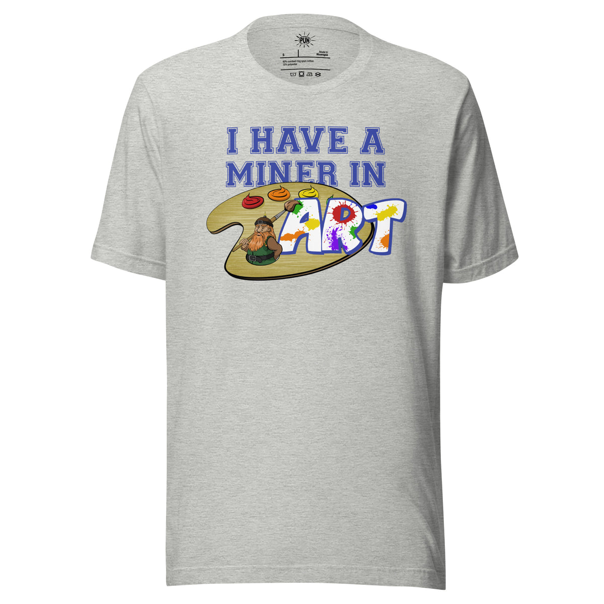 Miner in Art T-shirt - Athletic Heather