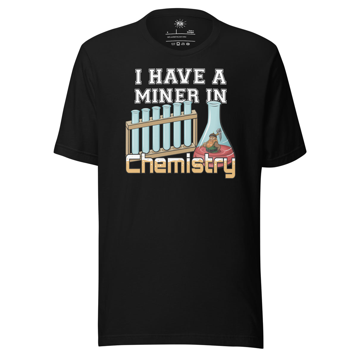 Miner in Chemistry T-shirt - Black