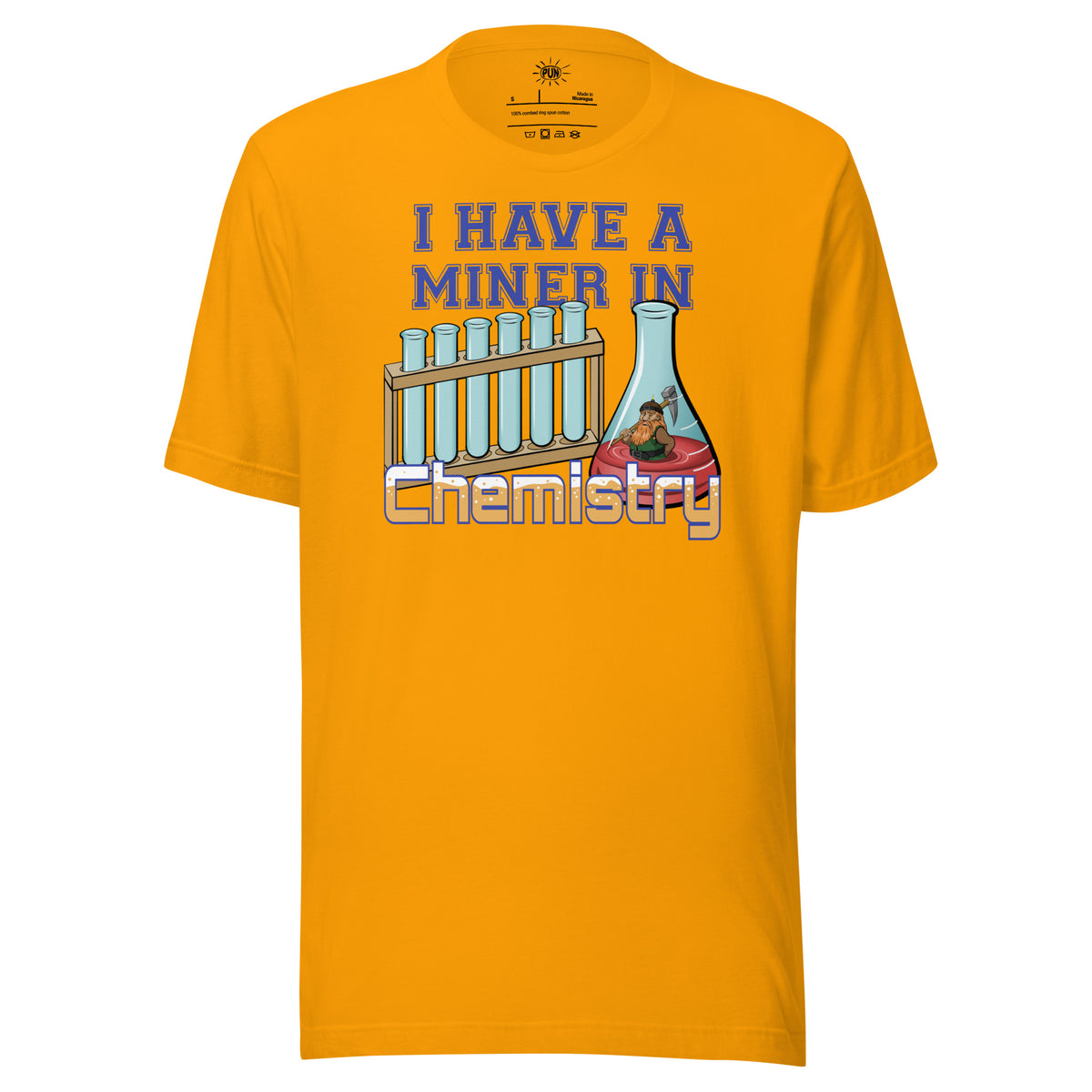 Miner in Chemistry T-shirt - Gold