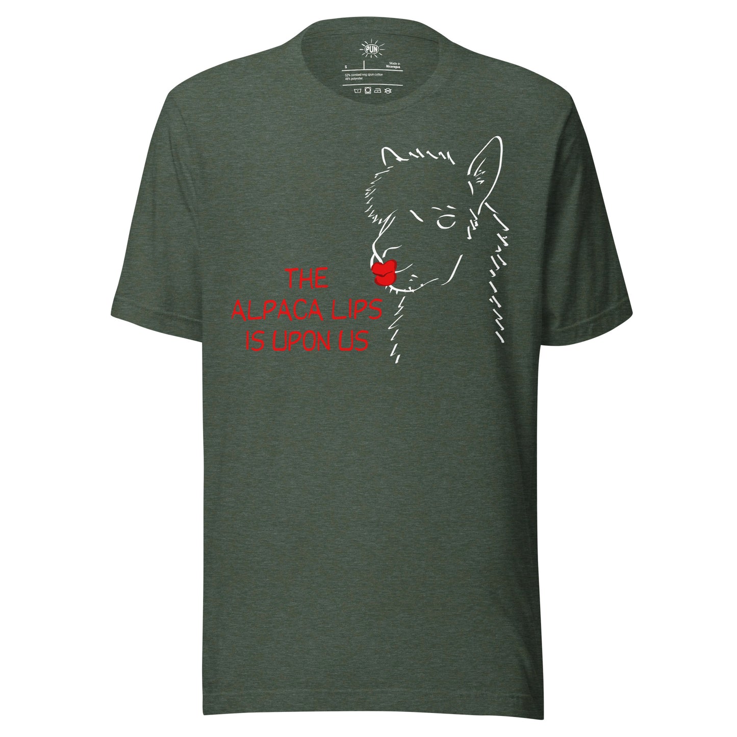Alpaca Lips T-shirt - Heather Forest
