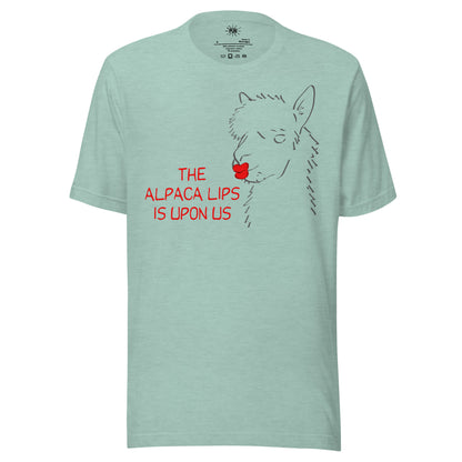 Alpaca Lips T-shirt - Heather Prism Dusty Blue