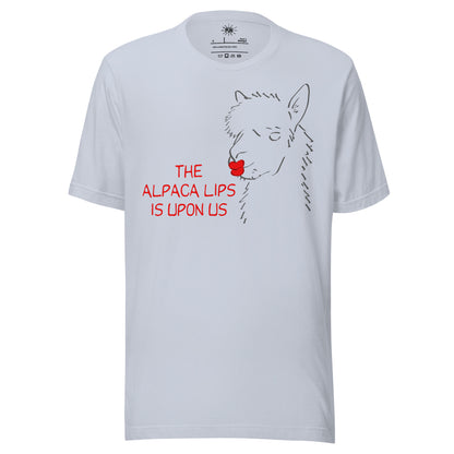 Alpaca Lips T-shirt - Light Blue