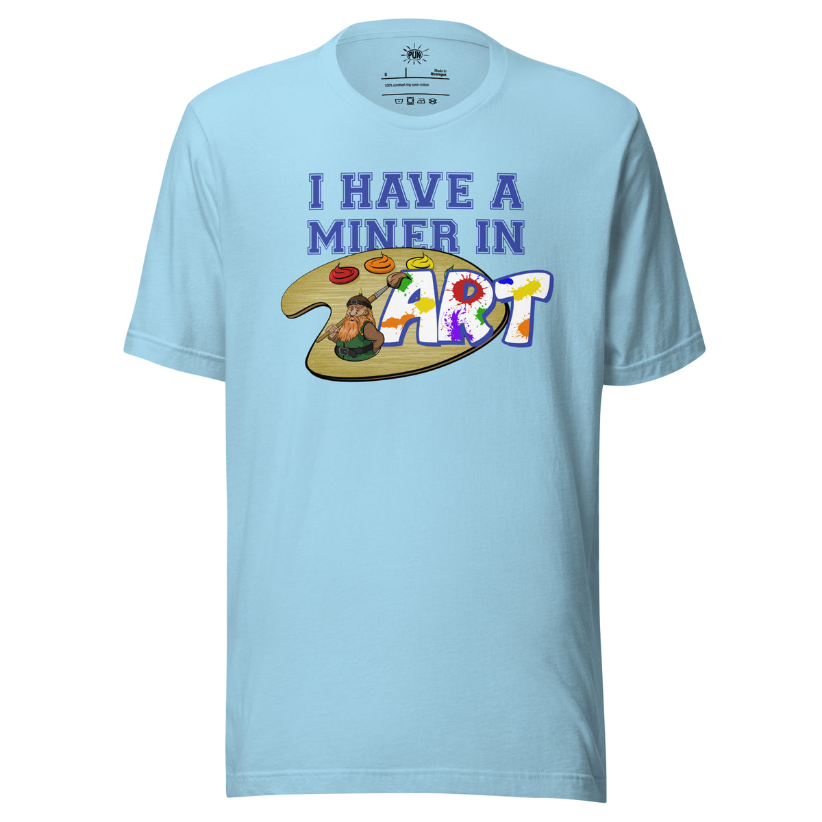 Miner in Art T-shirt - Ocean Blue