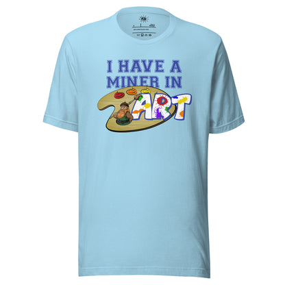 Miner in Art T-shirt - Ocean Blue