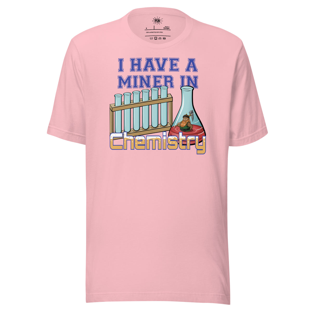 Miner in Chemistry T-shirt - Pink