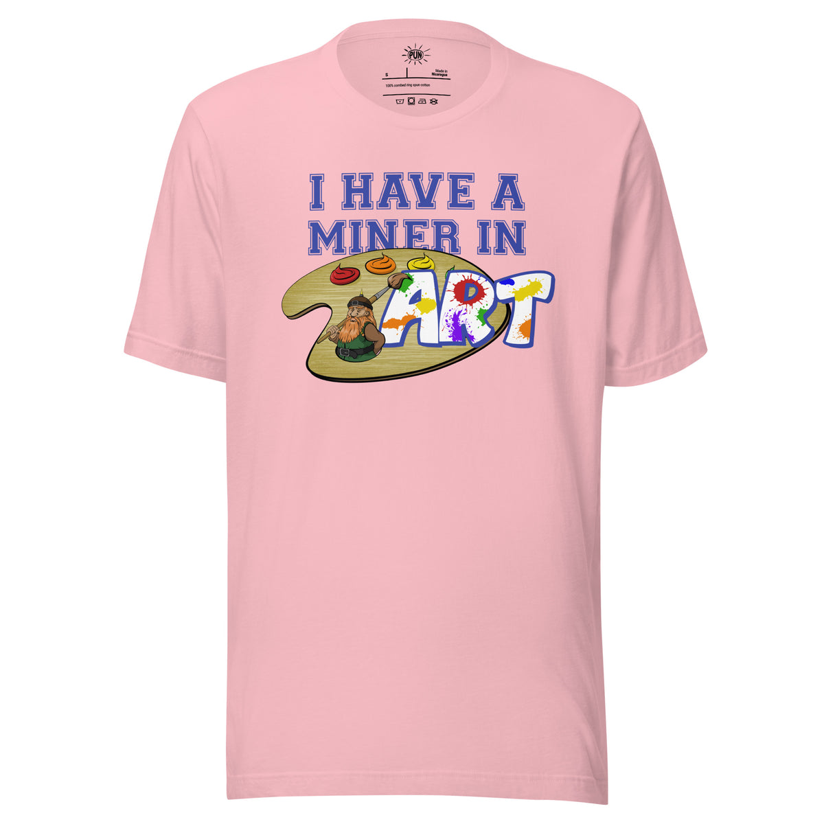 Miner in Art T-shirt - Pink