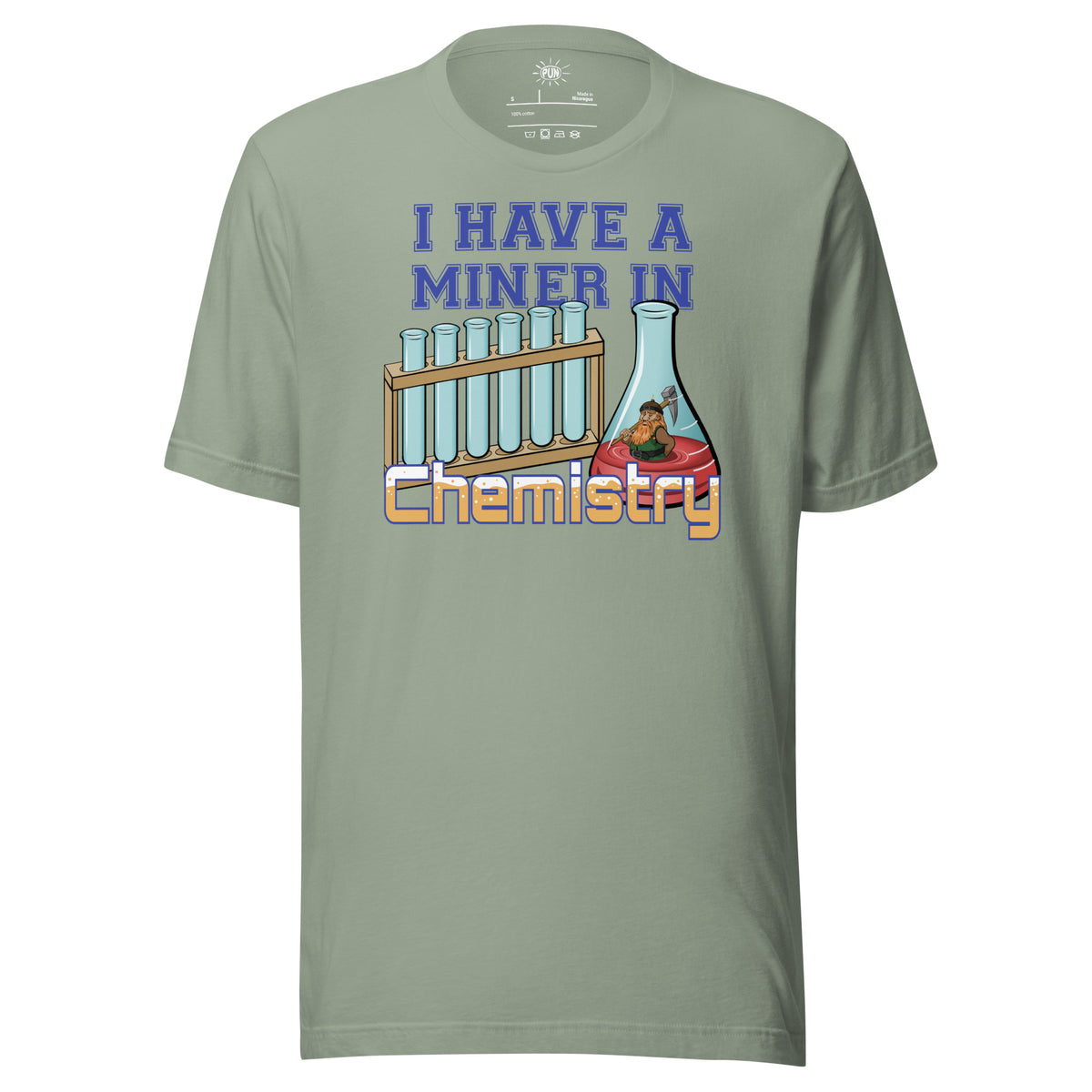 Miner in Chemistry T-shirt - Sage
