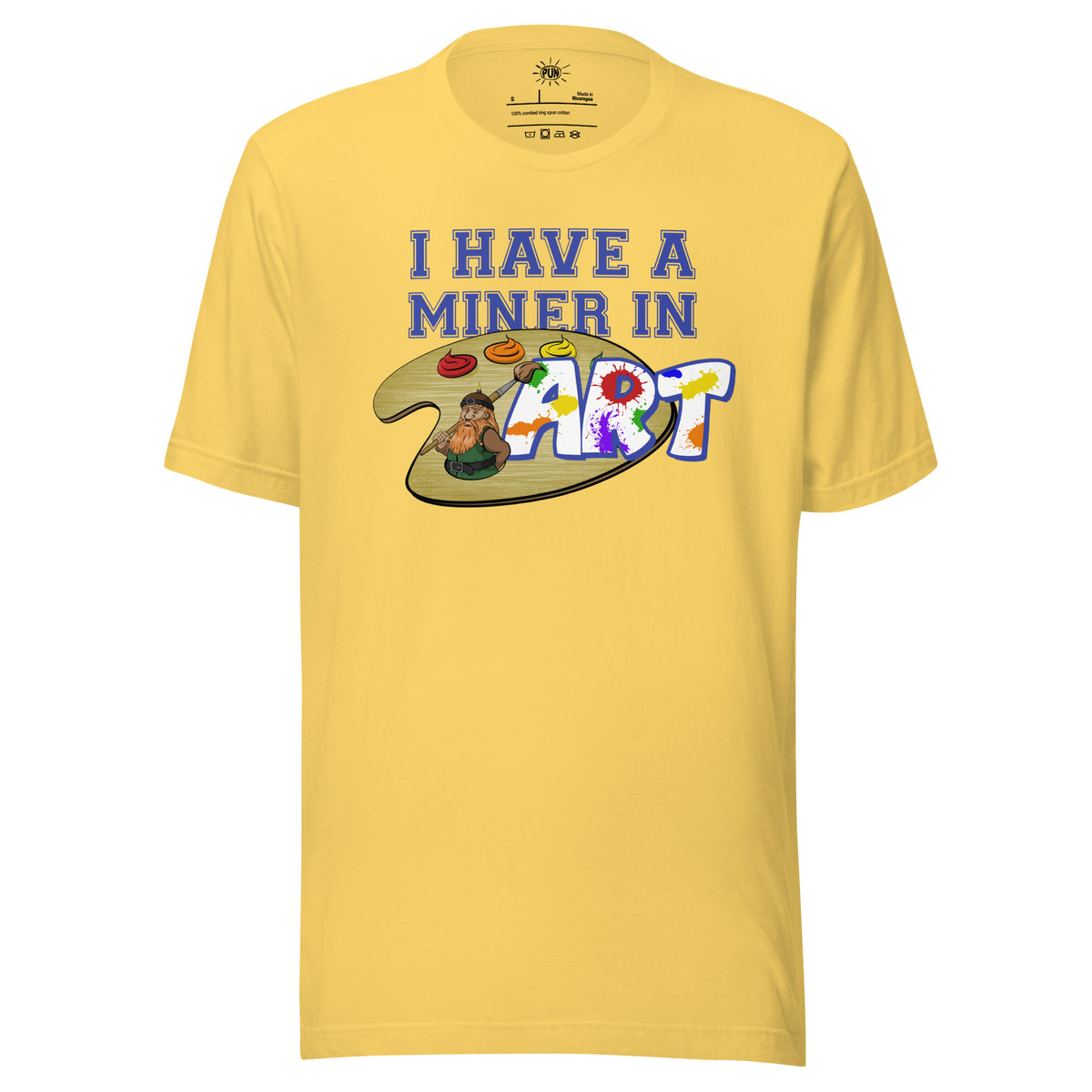 Miner in Art T-shirt - Yellow